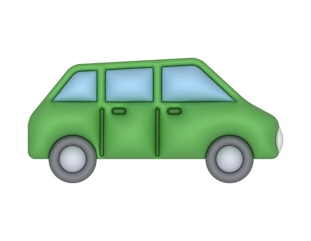 Vector 3d-groene kleur auto