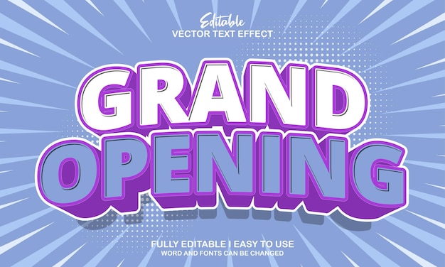 3D-grote opening bewerkbare teksteffectstijl