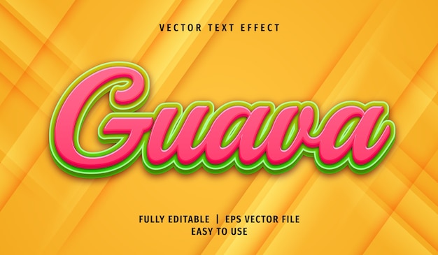 3d guava text effect, editable text style