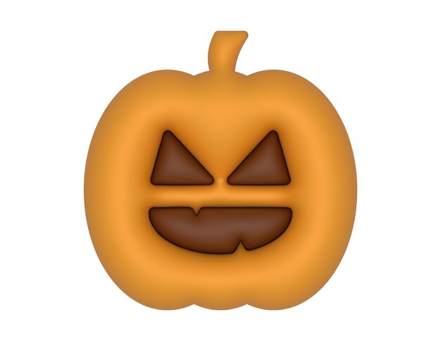 Vector a 3d halloween pumpkin 2 in white background