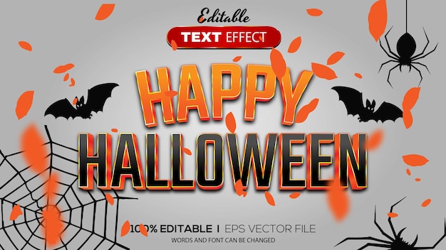 3D halloween text effect Editable text effect