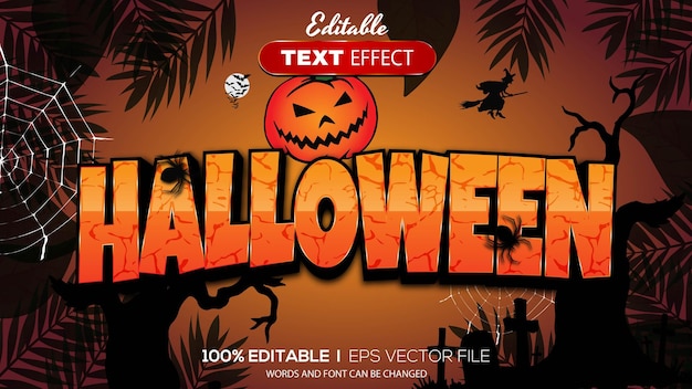 3D halloween text effect Editable text effect