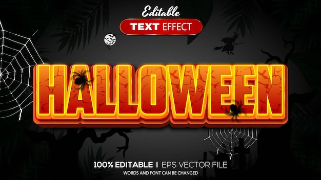 3d halloween text effect editable text effect