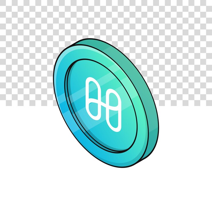 Vector 3d harmony one coin cryptocurrency blockchain technology