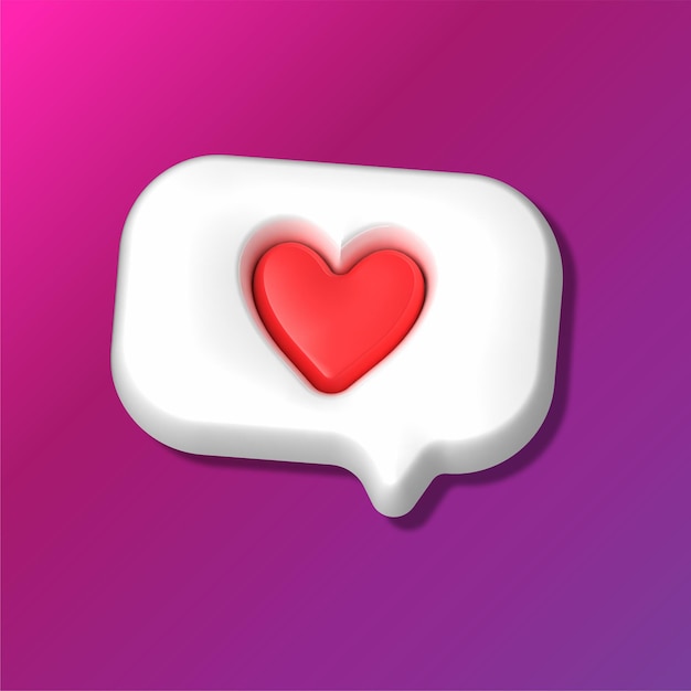 3D Heart Icon