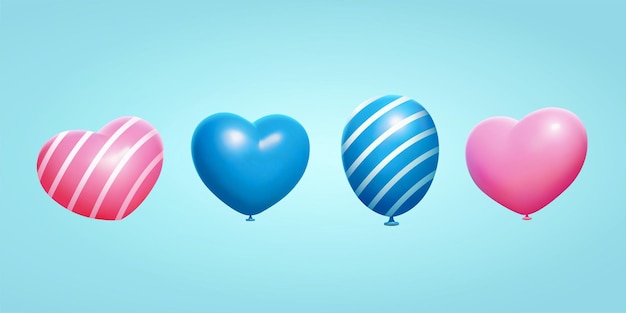 3d heart shape balloons