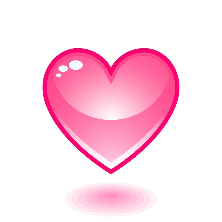 Vector 3d 심장 모양 붉은 심장 벡터 심장