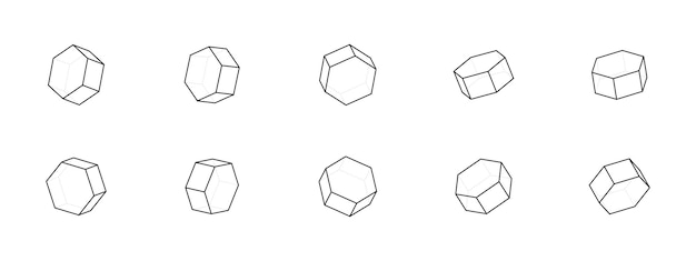 Contorno esagonale 3d