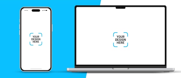 3d high quality modern laptop smartphone tablet mockup for presentation with isolated background