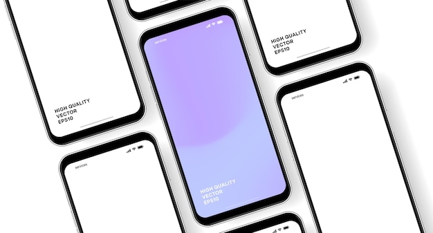 3d high quality smartphone mockup met dynamisch eiland en geïsoleerde achtergrond voor show mobiele app