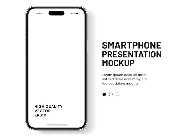 Mockup di smartphone 3d di alta qualità con angolazioni diverse e sfondo isolato per l'app mobile show