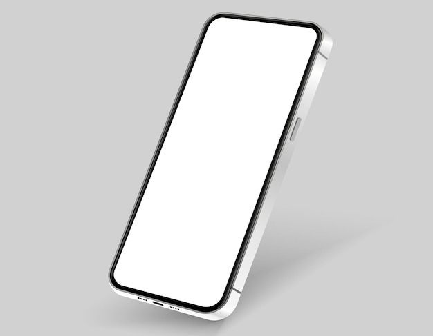 3D высококачественный макет смартфона с разным углом и изолированным фоном для показа мобильного приложения
