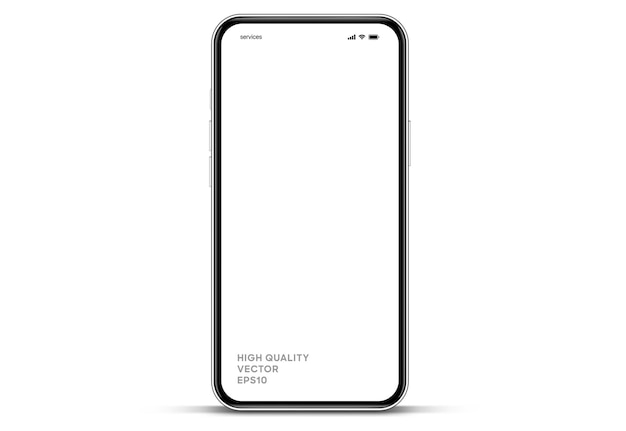 ショーモバイルアプリ用に、異なる角度と孤立した背景を備えた3Dの高品質スマートフォンモックアップ