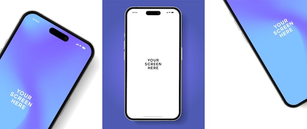3Dモバイルモデルのモッケージ - 異なる角度と隔離された背景でモバイルアプリを表示する