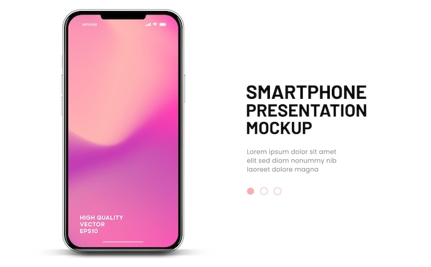 3d high quality smartphone mockup with different angles and isolated background for show mobile appa