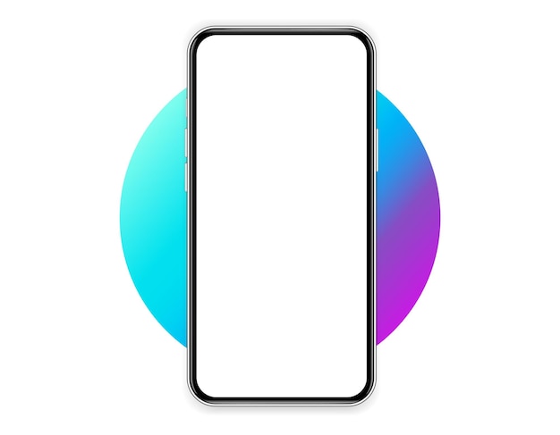 3D hoogwaardige smartphone mockup geïsoleerde achtergrond voor show mobiele app ui ux presentatie