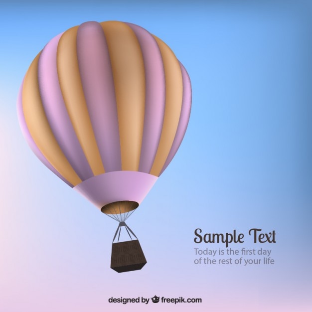 Vector 3d hot air balloon