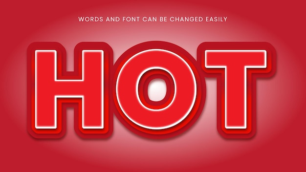 3d Hot text style design