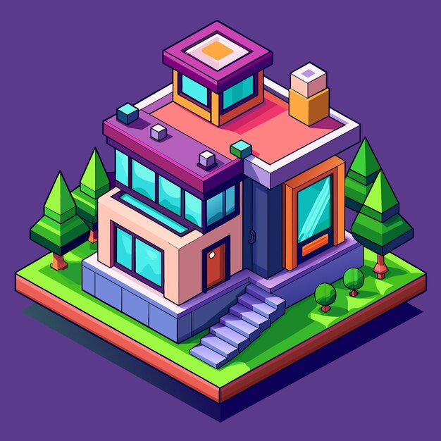 Vector 3d house illustration