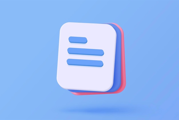 3d icon file task management todo check list assignment and exam paperwork work on organization progress feedback administration survey 3d clipboard tick check icon vector render illustration