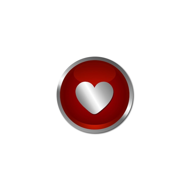 Vector 3d icon love button vector