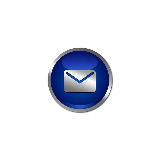 Vector 3d icon mail button vector