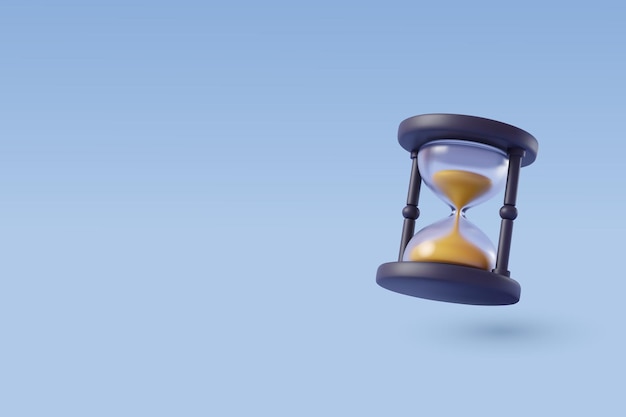 Vector 3d icon of sandglass time and history concept eps 10 vector