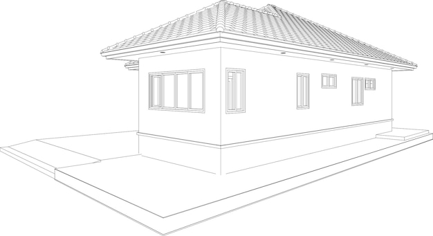 3D illustratie van bouwproject
