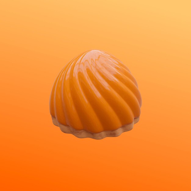 Vector 3d illustratie van de chocoladecake