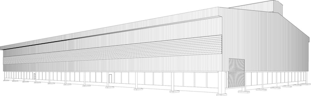 3D-illustratie van een bouwproject