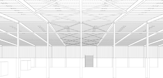 3D-illustratie van een industrieel project