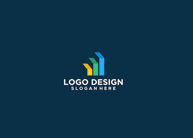 3D-illustratie van het logo van het bedrijf voor financieel verkeer