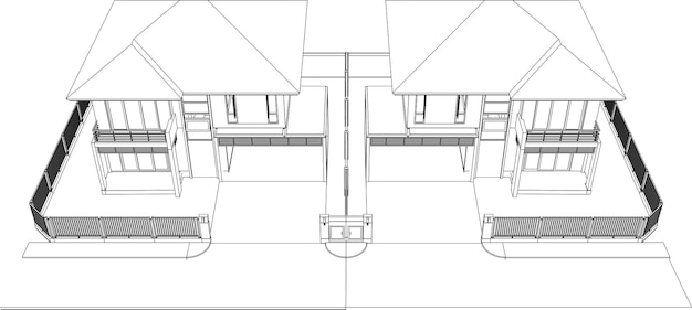 3D illustratie van residentieel project