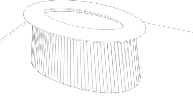 3d illustration of building in concept