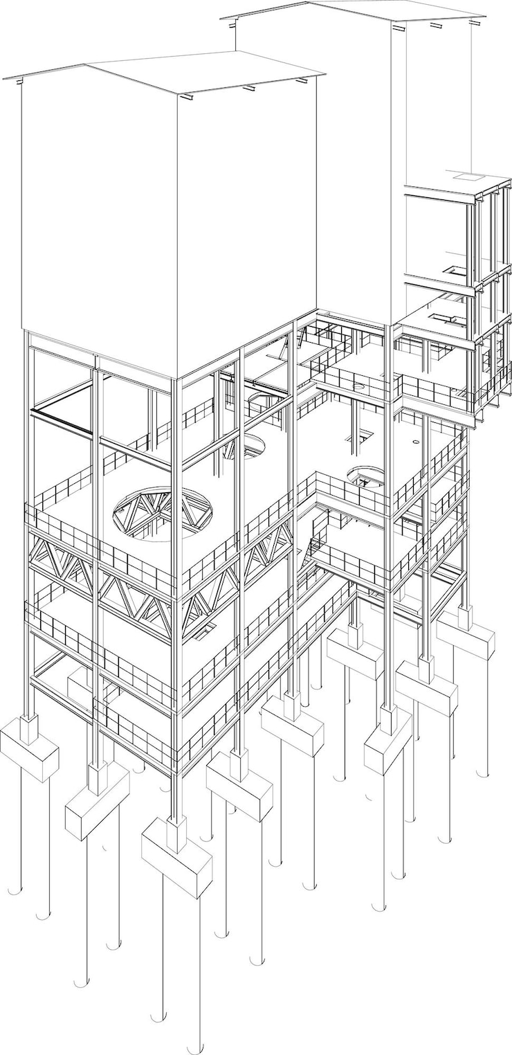 Vector 3d illustration of building and construction