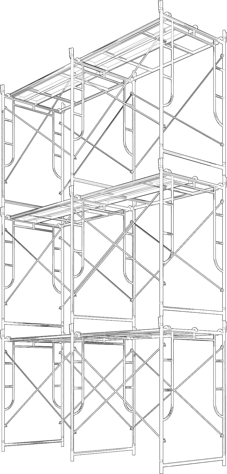Vector 3d illustration of building and construction