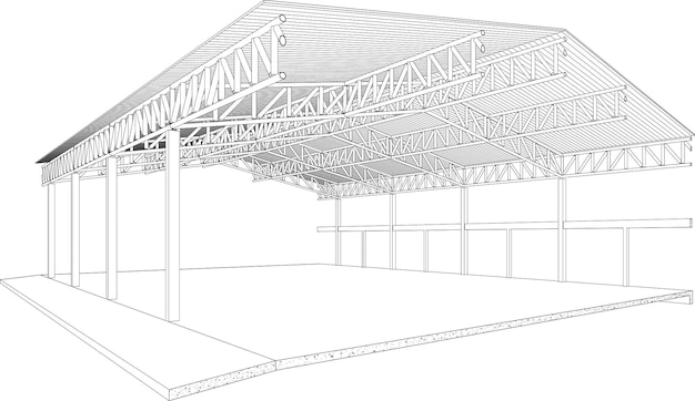 建物プロジェクトの 3 D イラストレーション