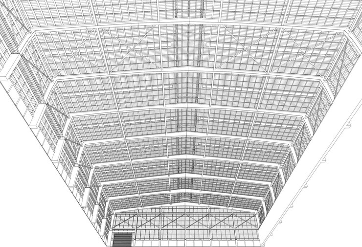Vector 3d illustration of building project