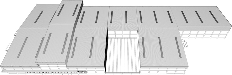 Вектор 3d-иллюстрация строительного проекта
