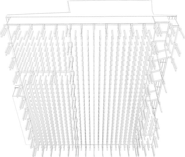 建物プロジェクトの 3 D イラストレーション