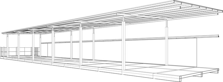 Vector 3d illustration of building project
