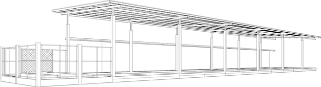 Illustrazione 3d del progetto di costruzione