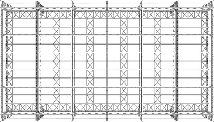 Vector 3d illustration of building structure