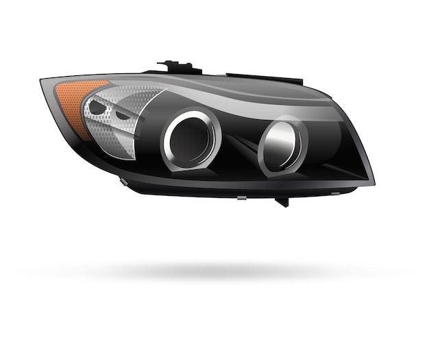 3d illustration of car headlight block