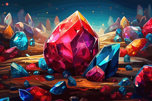 3d illustration colorful diamond high resolution