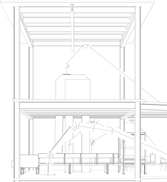 産業建物の3Dイラスト