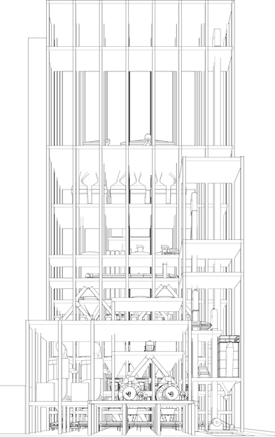 3D illustration of industrial building