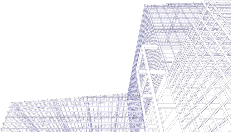 Vector 3d illustration of industrial project