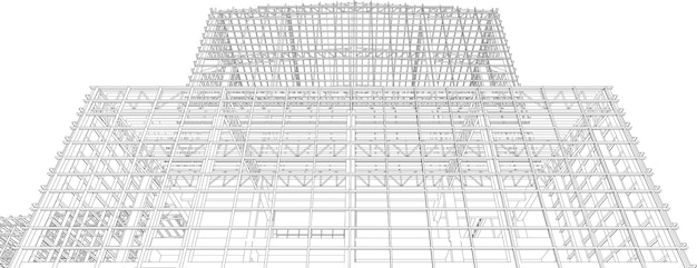 Vettore illustrazione 3d di un progetto industriale