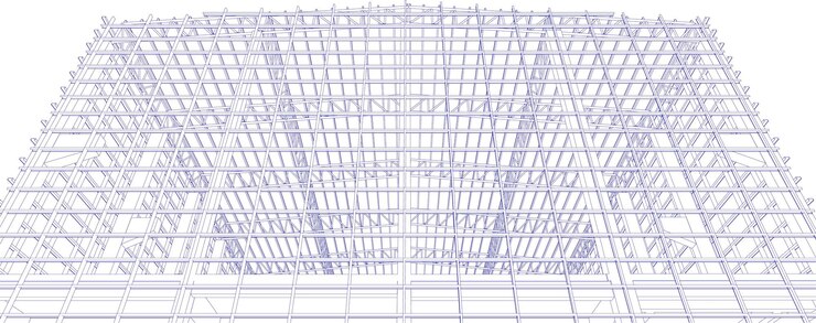Vector 3d illustration of industrial project